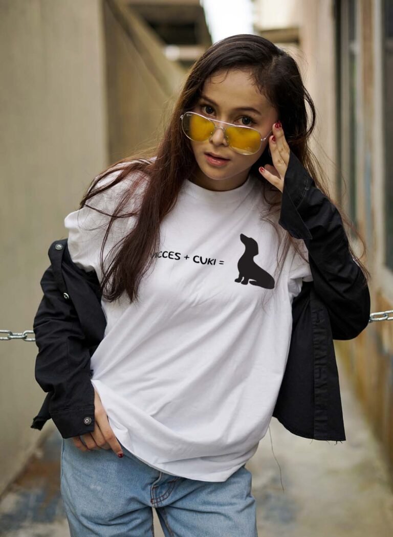 Tacskós póló - vicces plusz cuki fekete01