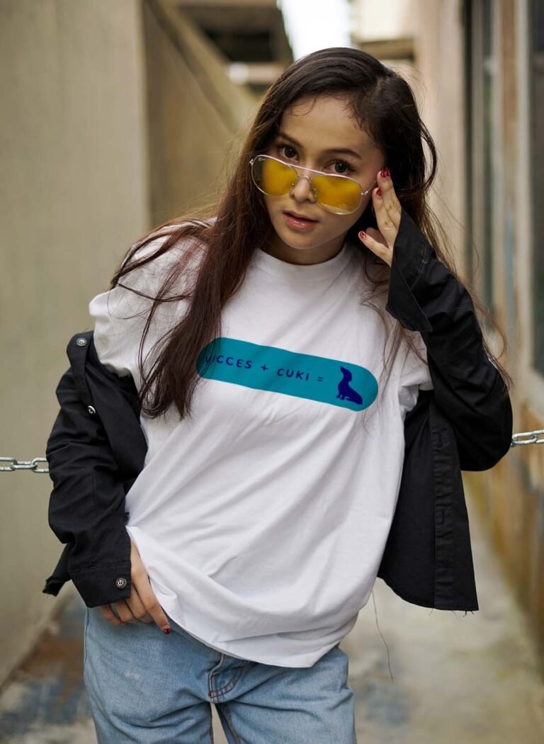 Tacskós póló - vicces plusz cuki kék01