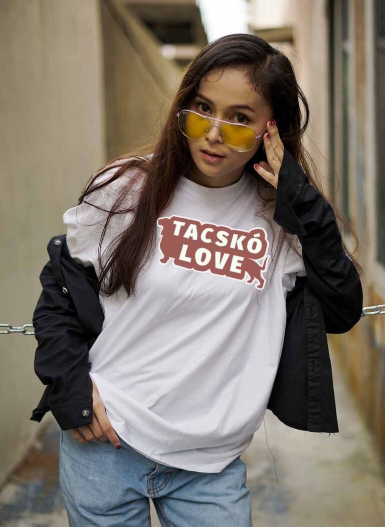 tacskós póló - tacskó love barna01