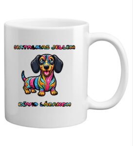 színes tacskós bögre