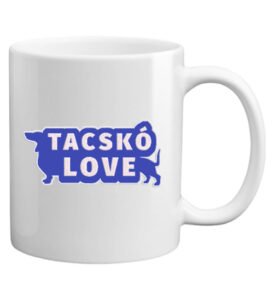tacskó love bögre kék